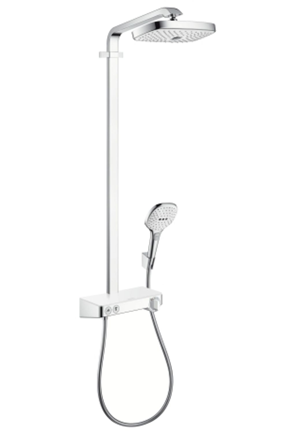 https://raleo.de:443/files/img/11eeea2546ba545092906bba4399b90c/size_l/Hansgrohe-HG-Showerpipe-Raindance-Select-weiss-chr-ShowerTablet-KB-Raindance-E-Air-2jet-300-27126400 gallery number 1